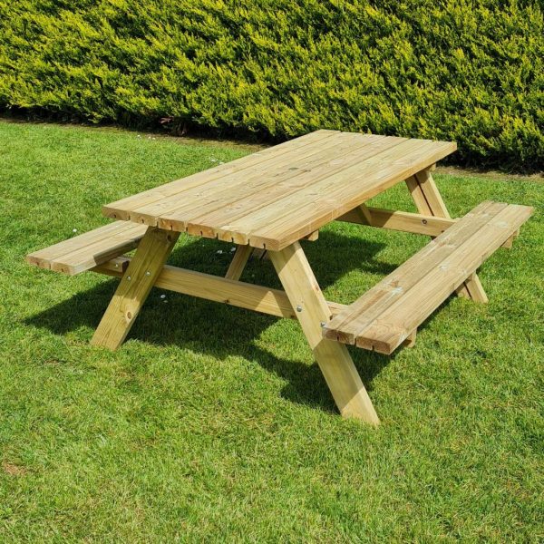 Large Wooden Picnic Table