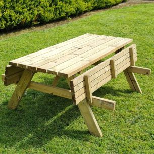 Large Wooden Picnic Table