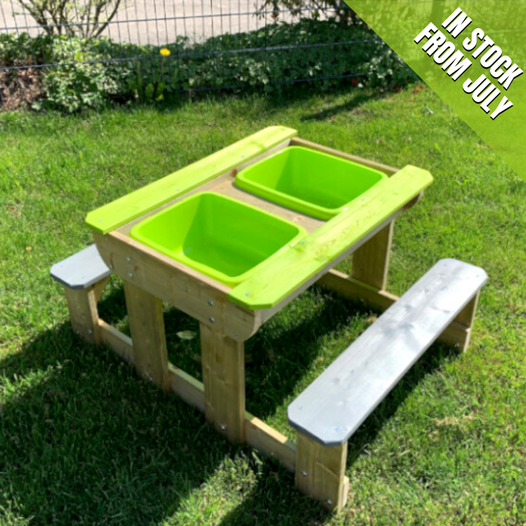 water and sand table wooden