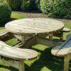 Wooden Round Picnic Table