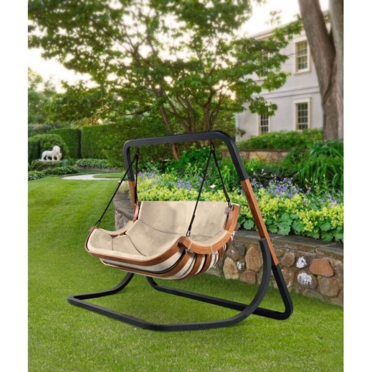 Caribbean Double Hanging Chair With Stand Hennessy Outdoors