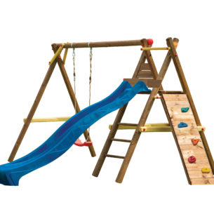 Bosse Wooden Play Unit Swing Slide