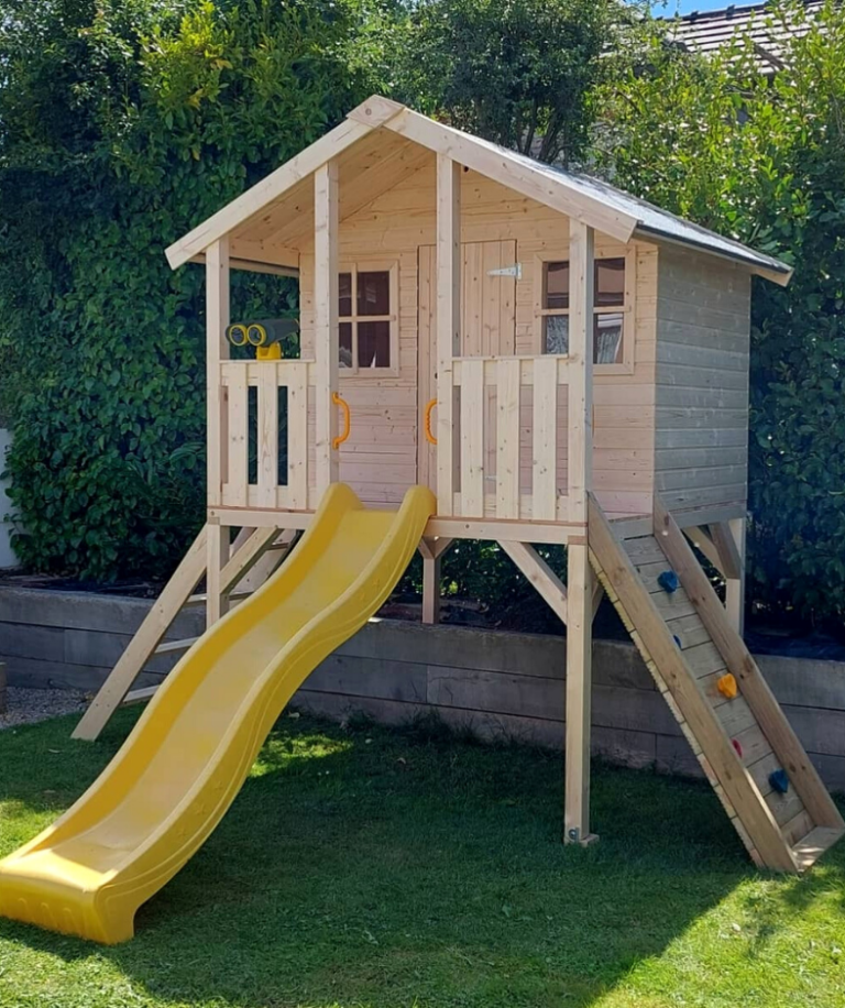 Toby Kids Playhouse with Slide and Climbing Wall 2.1m²