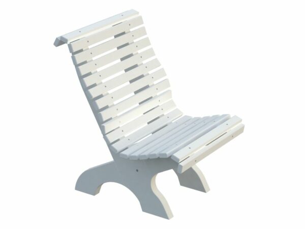 Amber Curved Garden Chair Front White