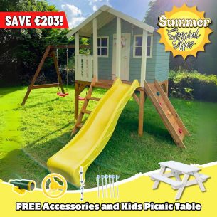 Toby Playhouse with Swing &Slide and Climbing Wall