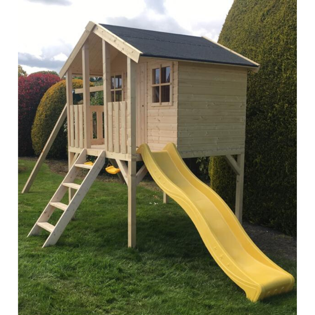 outdoor playhouse on stilts