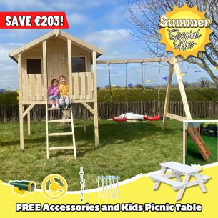 Toby Playhouse with Swing & Climbing Wall