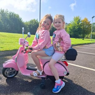 Kids Pink Ride On Vespa