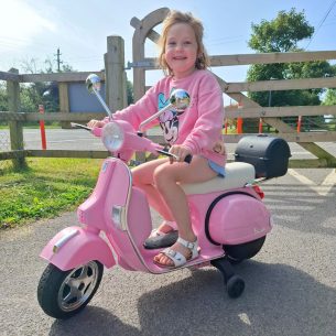 Kids Pink Ride On Vespa