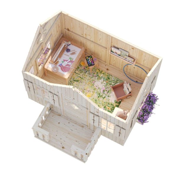 Jennie Kids Wooden Playhouse