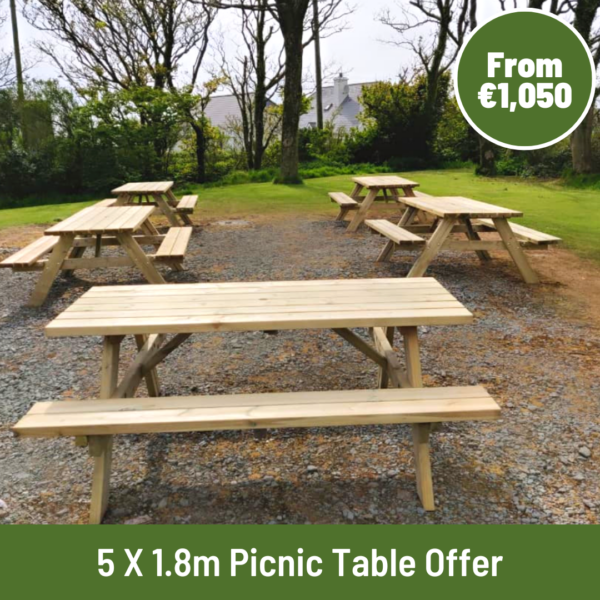5 X 1.8m Picnic Table Offer (1)