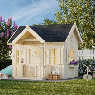 Jennie Kids Wooden Playhouse