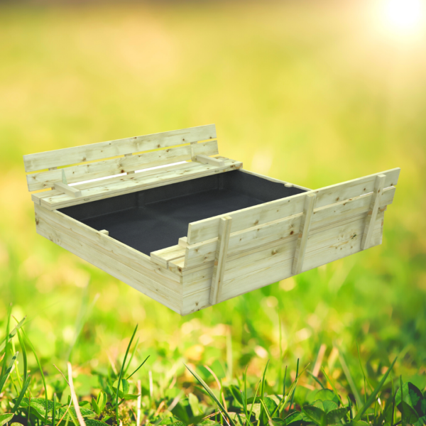 Sunshine Wooden Sandbox With Cover