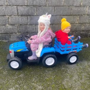 Kids Ride On Licenced New Holland 12V Tractor and Trailer