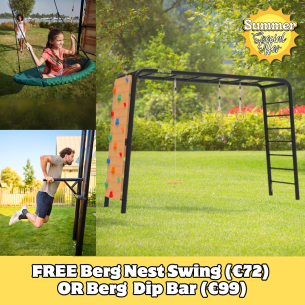 Berg PlayBase Climbing Frame Large LT (Disc Swing + Rings + Climbing Wall)