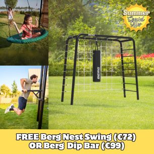 Berg PlayBase Climbing Frame Medium TL (Climbing Net + Boxing Bag)
