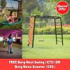 Berg PlayBase Climbing Frame Medium TL (Rubber Seat+Trapeze+Climbing Wall)