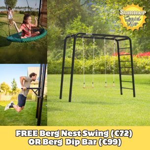 Berg PlayBase Climbing Frame Medium TL (Wooden Seat + Wooden Seat)
