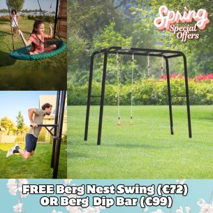 Berg PlayBase Climbing Frame Medium TT (Wooden Seat+Trapeze)