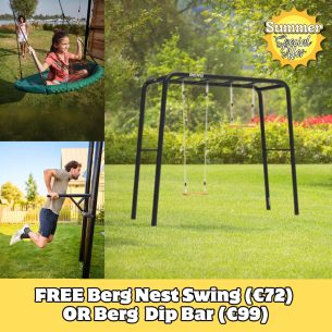 Berg PlayBase Climbing Frame Medium TT (Wooden Seat+Trapeze)