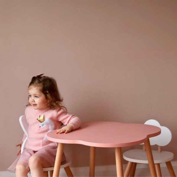 Pink Flower Table Chair Set