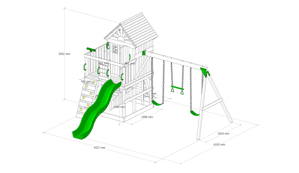 Jungle Tower Swing Set