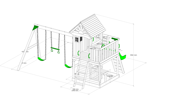 Jungle Tower Swing Set