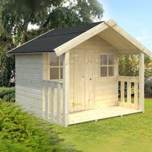 Willow Kids Wooden Playhouse In A Garden