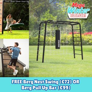 Berg PlayBase Climbing Frame Medium TL (Climbing Net + Boxing Bag)