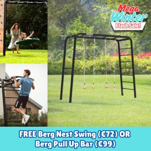 Berg PlayBase Climbing Frame Medium TL (Wooden Seat + Wooden Seat)