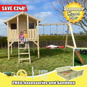 Toby Playhouse with Swing & Climbing Wall