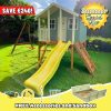 Toby Playhouse with Swing &Slide and Climbing Wall