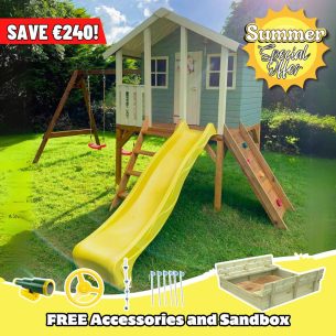 Toby Playhouse with Swing &Slide and Climbing Wall