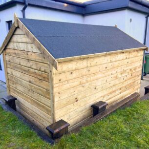 Side ange view of the 10ft x 6ft Timber Garden Shed