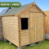 8ft x 6ft Timber Garden Shed