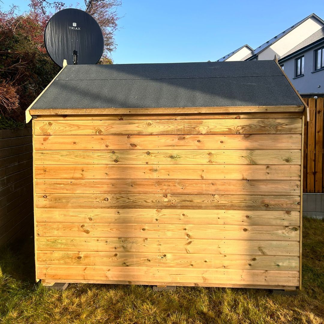 side view of a 8ft x 6ft Timber Garden Shed