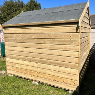 Side view of a 8ft x 6ft Timber Garden Shed