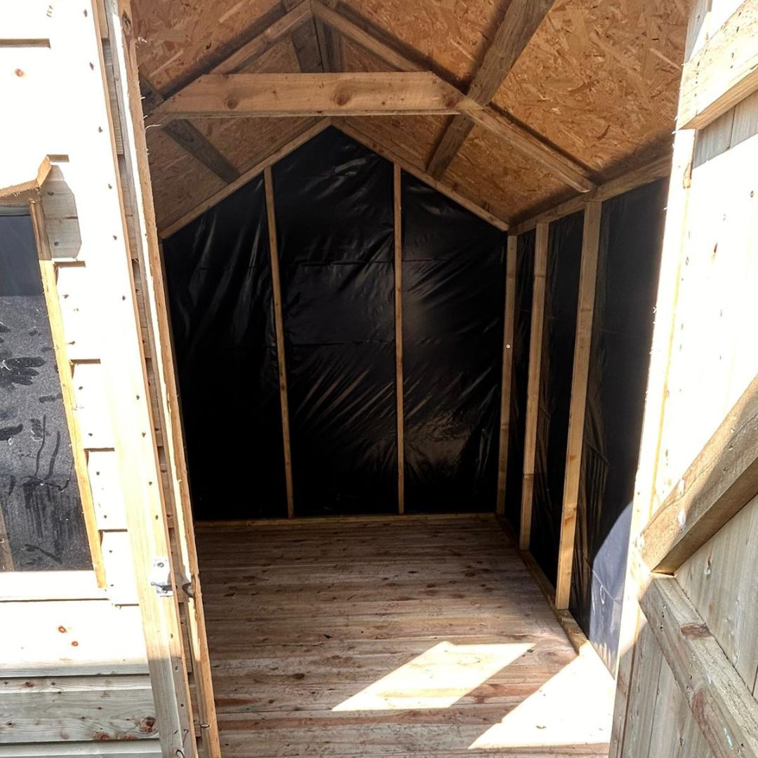 Internal view of a 8ft x 6ft Timber Garden Shed
